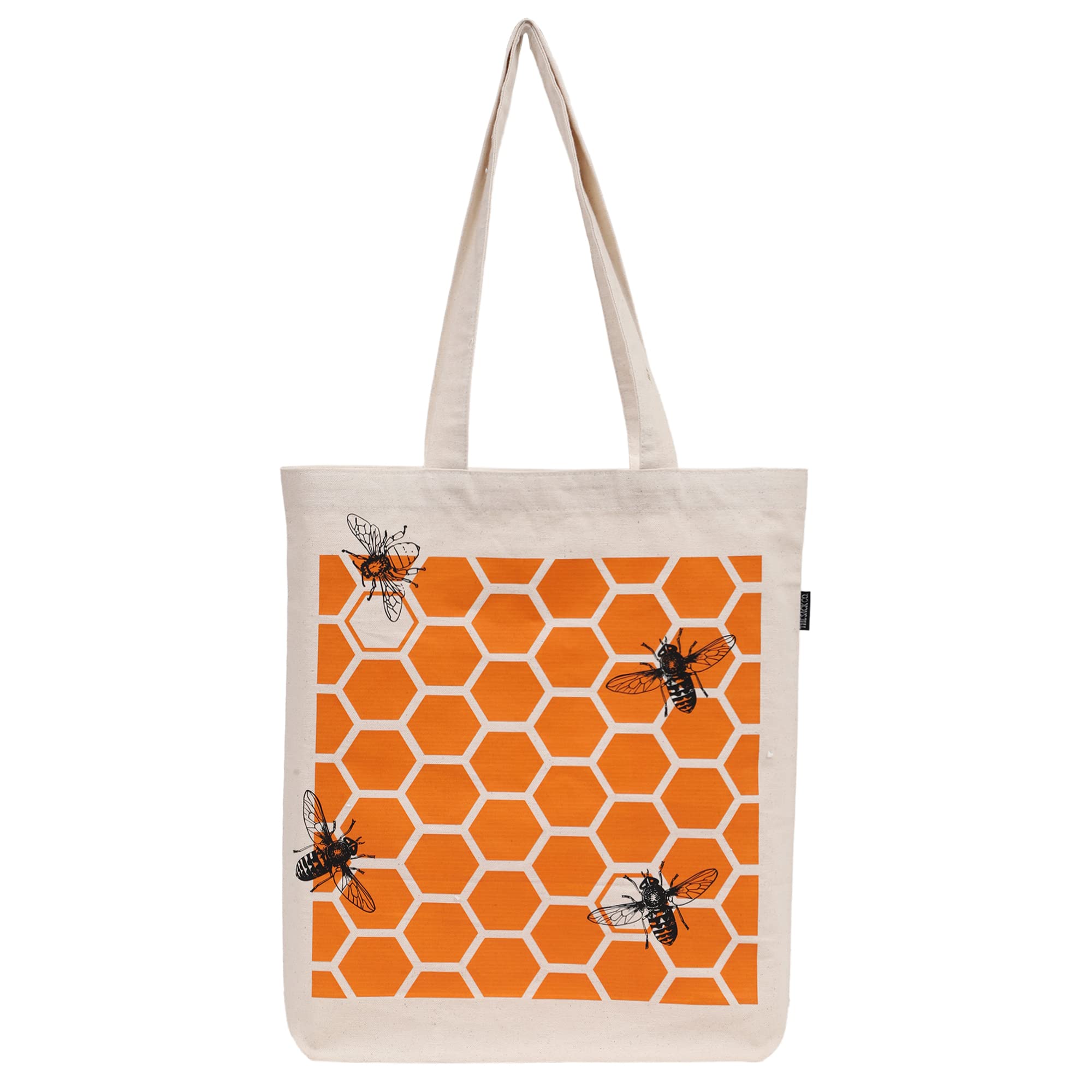 THE SACK CO. Tote Bags for Women, Stylish Cotton Handbags, Canvas Tote Bag for College, Hand bag for women stylish (BEE) (B09Y695Q28) Amazon Price History, Amazon Price Tracker