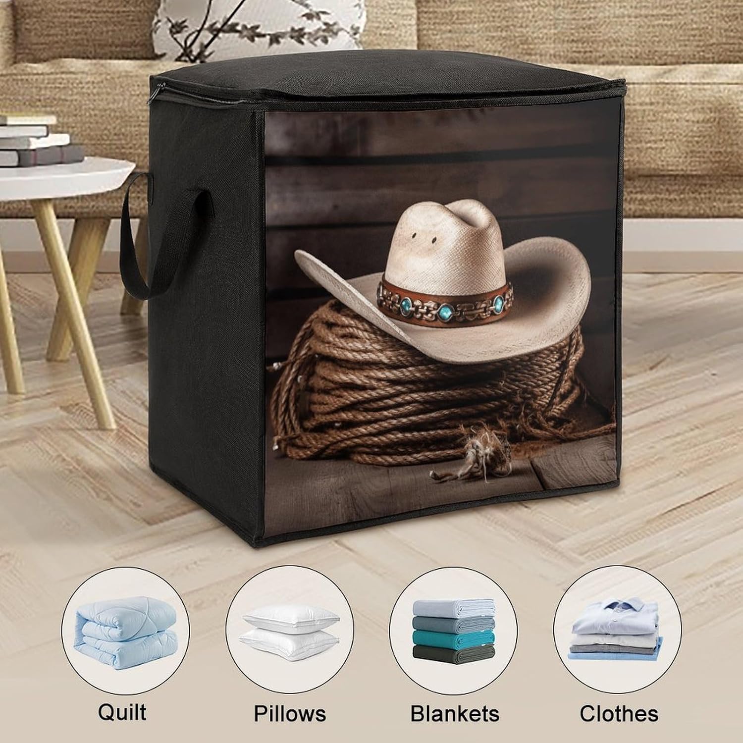 Comforter Storage Bag Large Capacity Zipper Clothes Storage Bag 70L image 3
