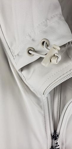 Kirkland Signature Chaqueta Anorak con capucha resistente al viento para mujer beige M Beiege