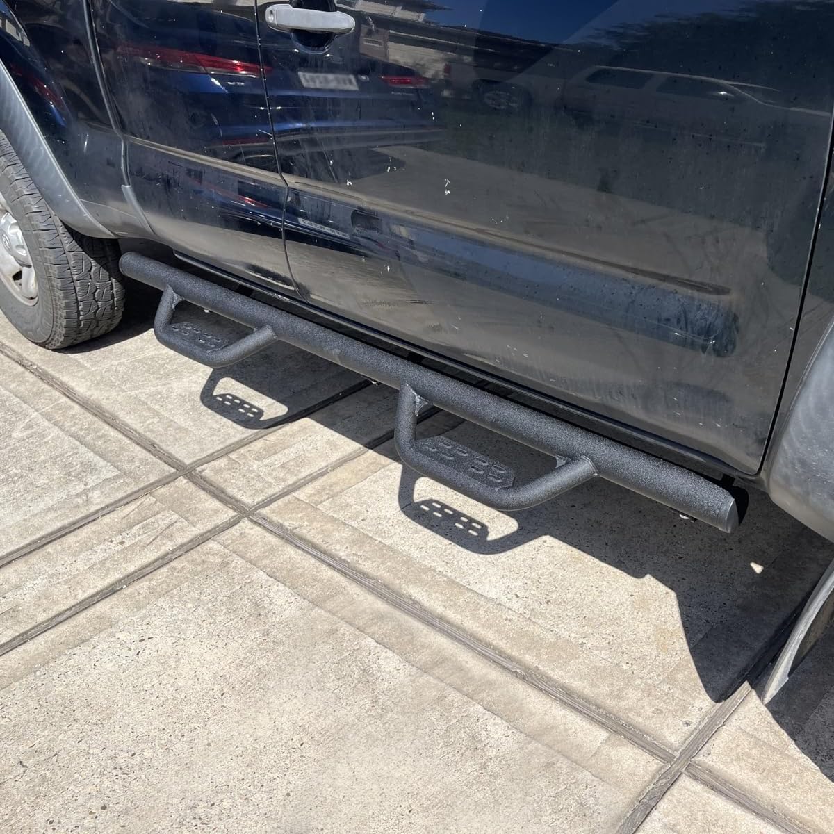 Running Boards Compatible with 2009-2018 Dodge RAM 1500 Quad Cab | 2019-2024 RAM 1500 Classic Quad Cab, Door Step Drop Down Side Step, Hoop, Step Bars - View 2