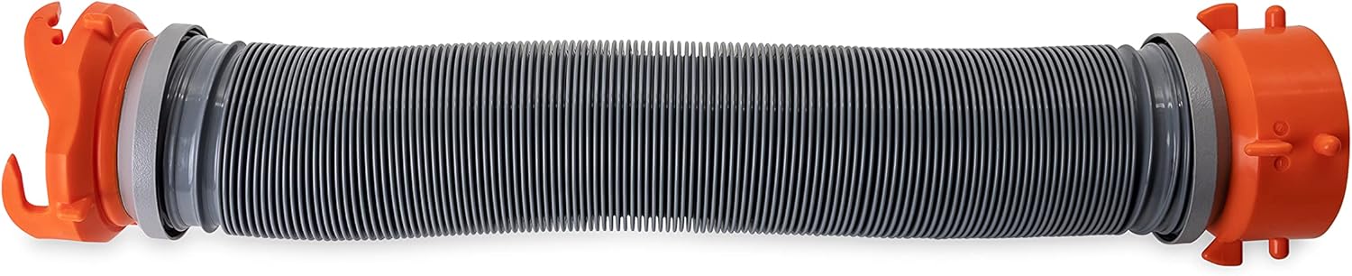 Camco 3-Foot Super Heavy-Duty Tote Tank Sewer Hose Kit | 18mil HTS Vinyl (39645), Black