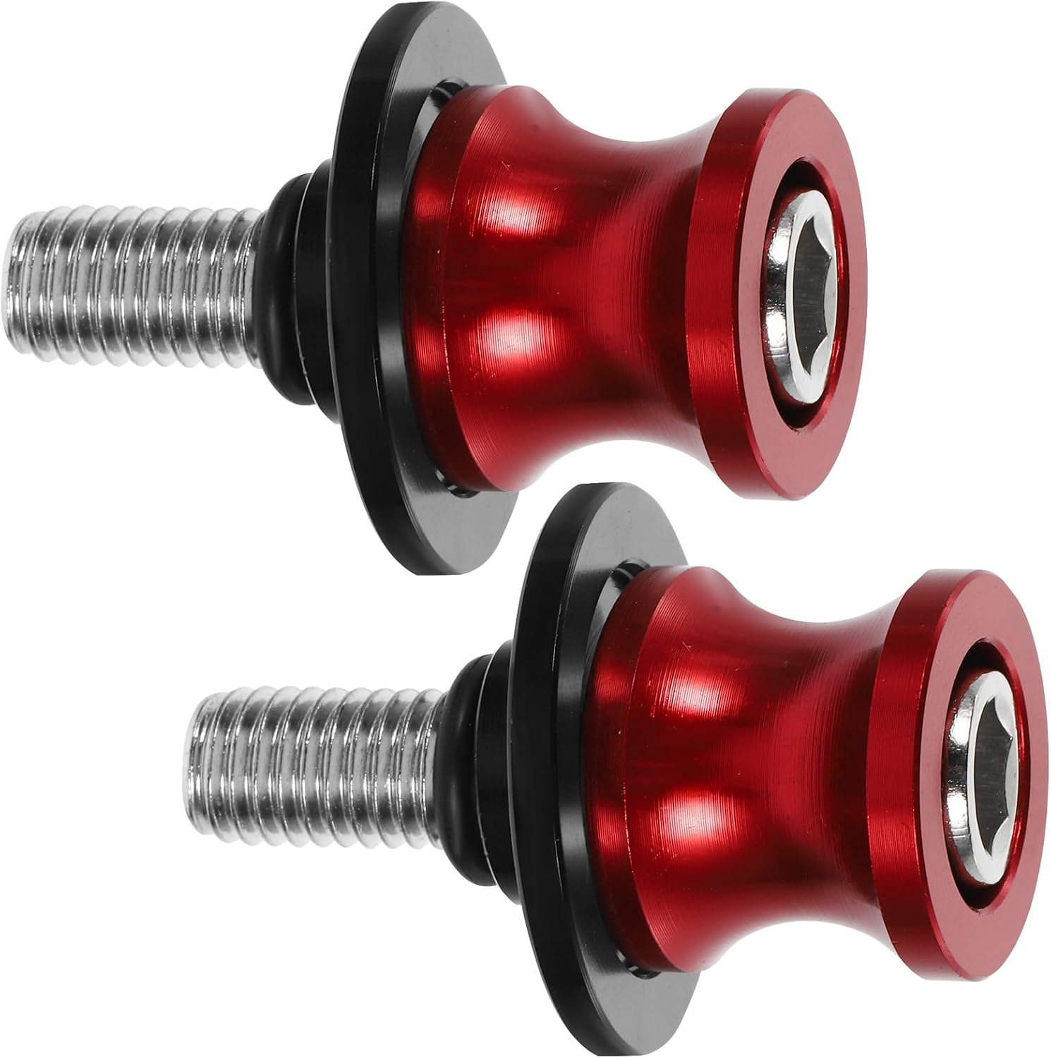 Motorcycle Swing Arm Spools Sliders 10mm Red Aluminum Alloy Stand Screws Compatible with Popular Motorcycle Frame Sliders for Maintenance and Repair