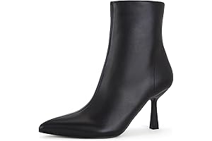 Pointed Toe Stiletto Heels Ankle Boots for Women
