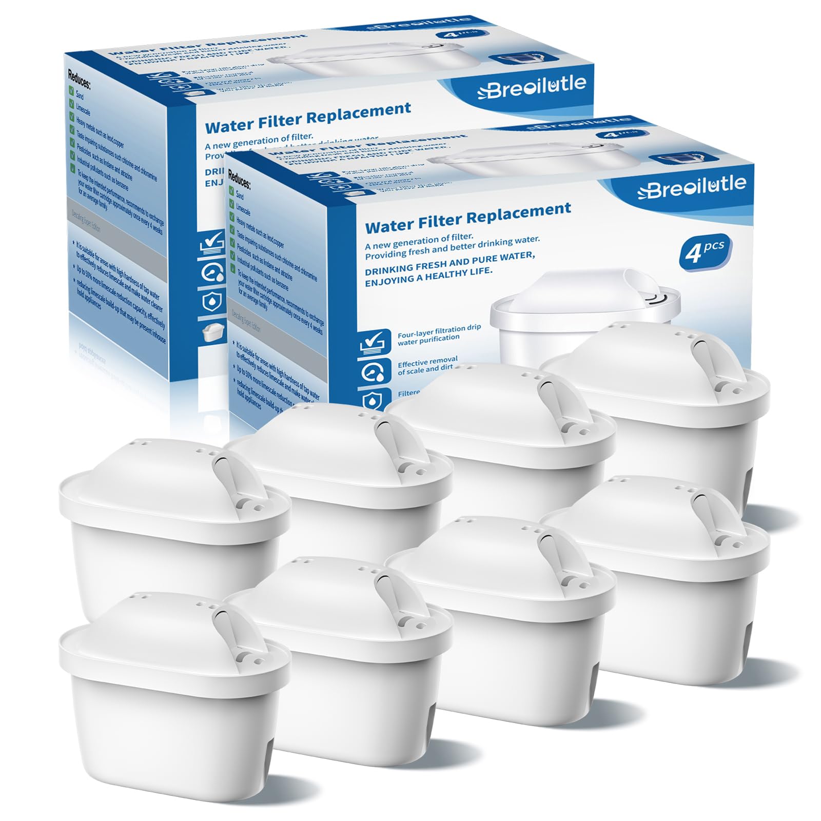 Cartuchos de filtro de agua compatibles con el hervidor Brita Marella, filtro de agua de repuesto para Brita Maxtra+ Plus Maxtra Pro All-in-1, reduce las impurezas (8, clásico) en oferta en Amazon
