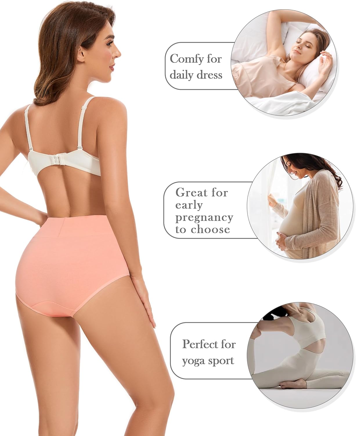 CAILECOTTON Womens Underwear Cotton Briefs for Women Plus Size Panties for Women Pack 2/5 - Image 4