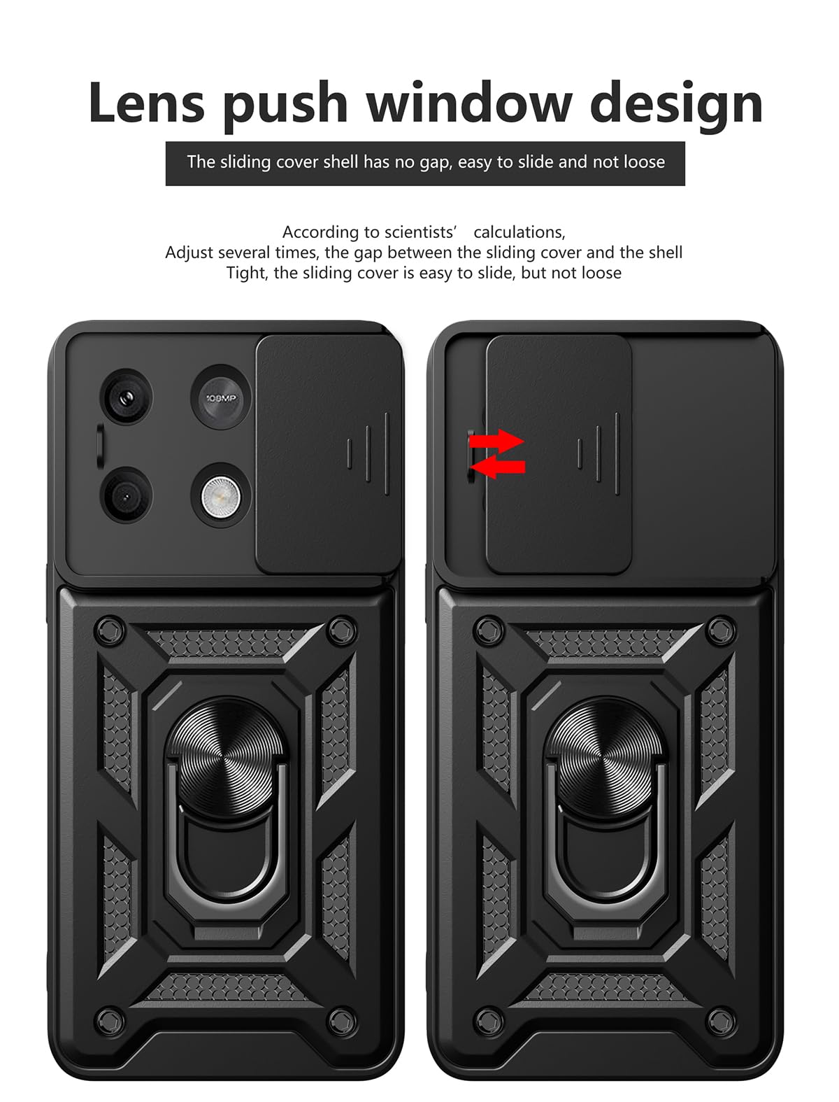 PEIYE Cover per Xiaomi Redmi Note 13 Pro Plus 5G (Pro+), Custodia Case con Anello