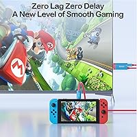 Vista 6 de USB C to HDMI Cable for Nintendo Switch/Switch OLED, 2M/6.6FT Adapter with 4K Output,100W PD Charging Port,Replaces The Original Dock for Easy Travel