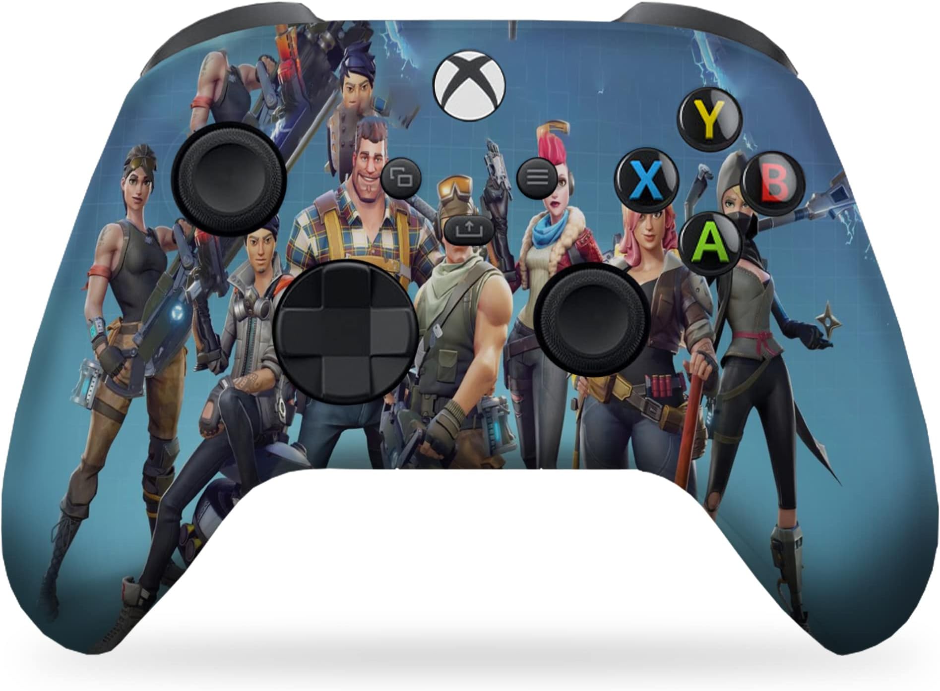 - DreamController Fortnight Blue Custom X-box Controller Wireless compatible with X-box One/Series X/S Proudly Customized in USA with Permanent HYDRO-DIP Printing (NOT JUST A SKIN)