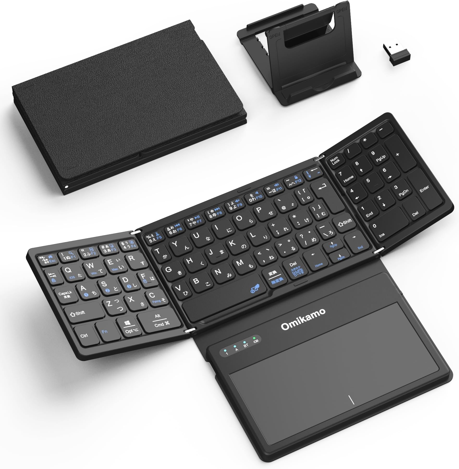 Amazon | 【高級版】Omikamo Bluetooth キーボード 折り畳み式 ワイヤレス キーボード テンキー付き 左右Shift ...