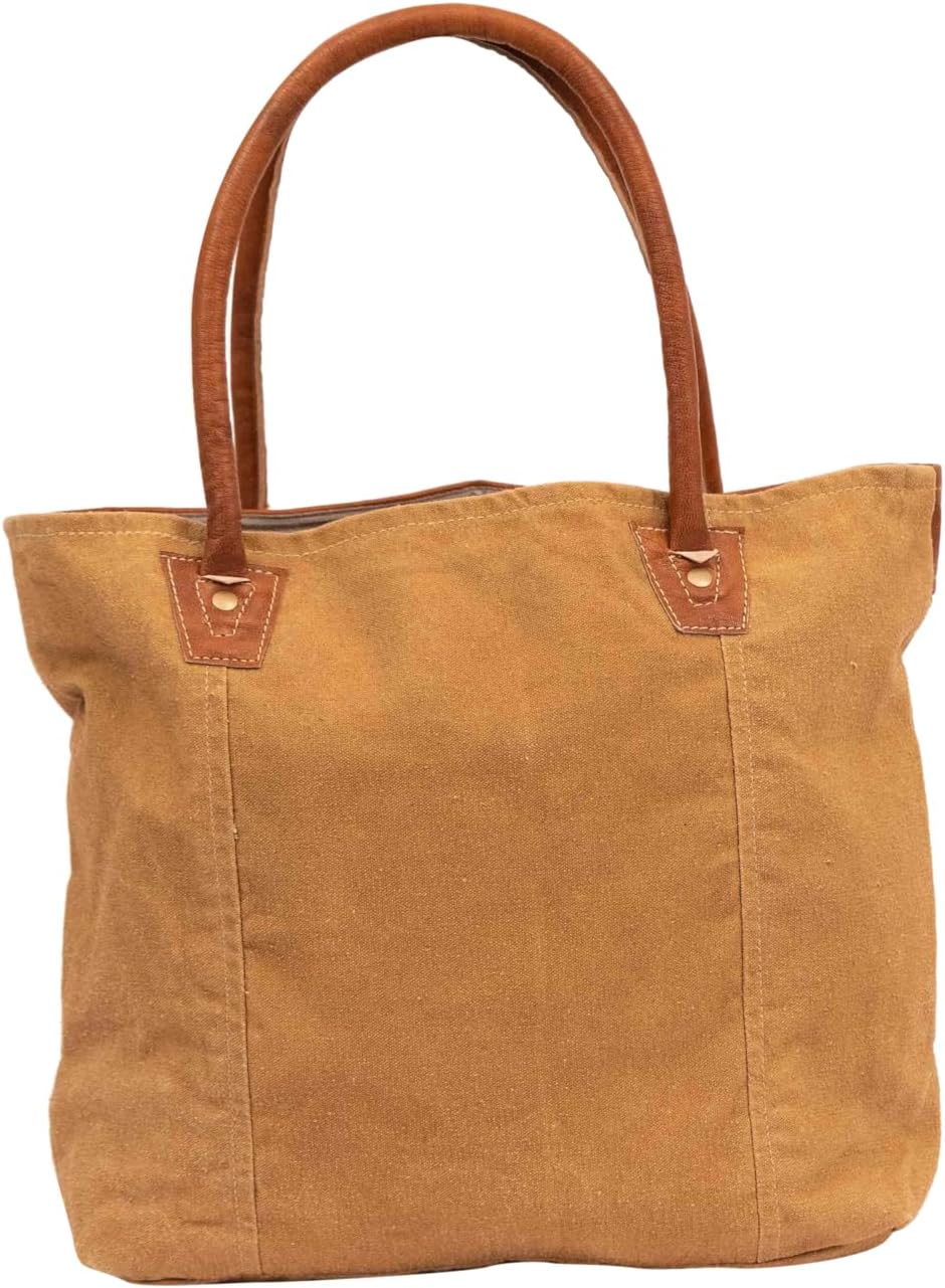 RAJERIYA Upcycled Large Canvas shoulder Bag or Canvas Tote Boho Handbag For Women - Image 9