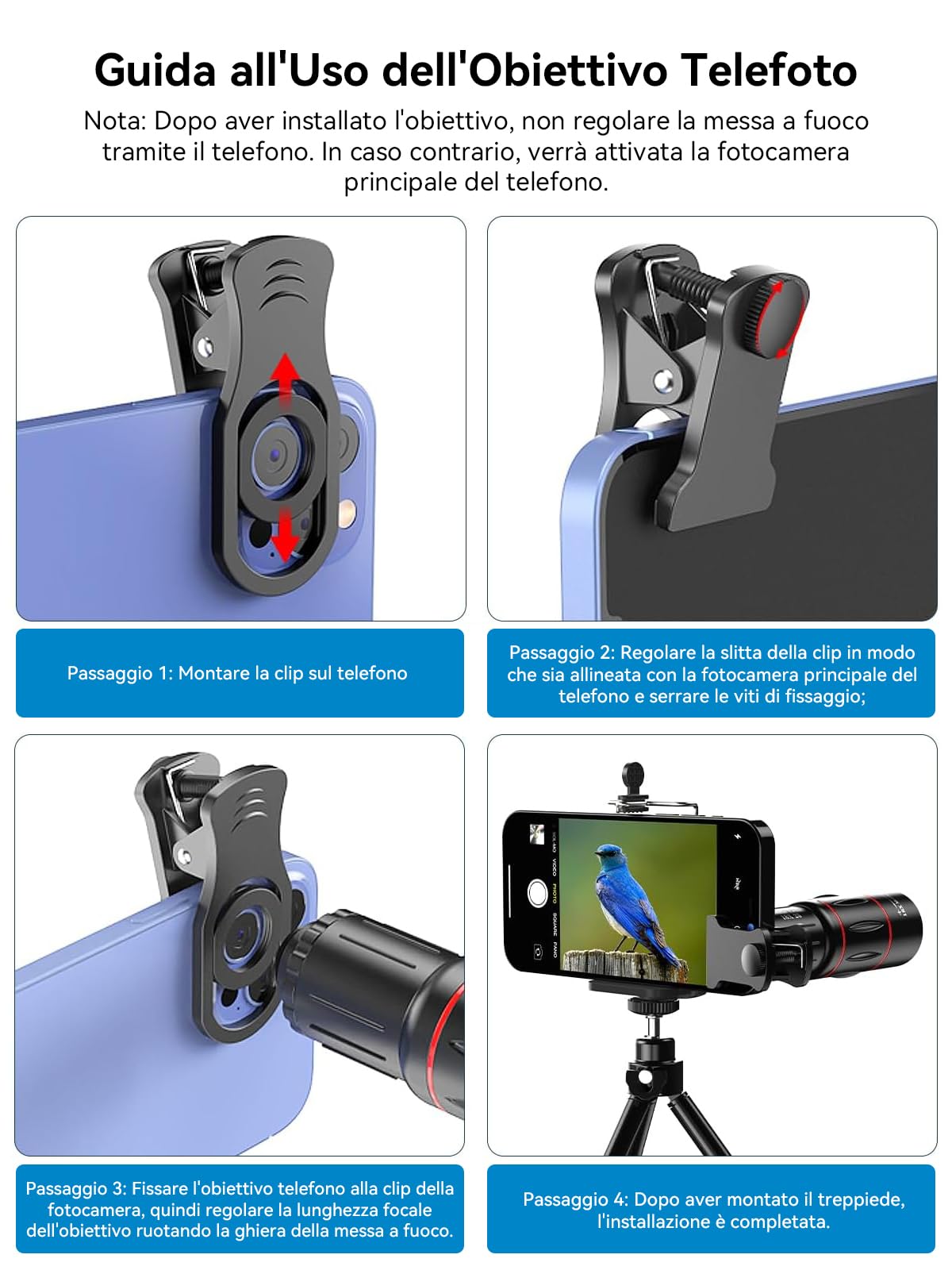APEXEL 18x Lente per Telescopio, Obiettivo Grandangolare da 0,63x e Obiettivo Macro 15x, Fisheye da 198 °, Treppiede Flessibile per iPhone e la Maggior Parte degli Smartphone