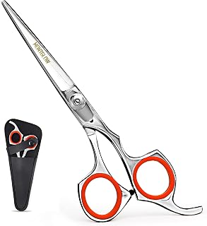 MontGlow Professional Hair Cutting Scissors - 6" Razor Edge Barber Scissors With Adjustable Screw- Rust Free Hair Scissors
