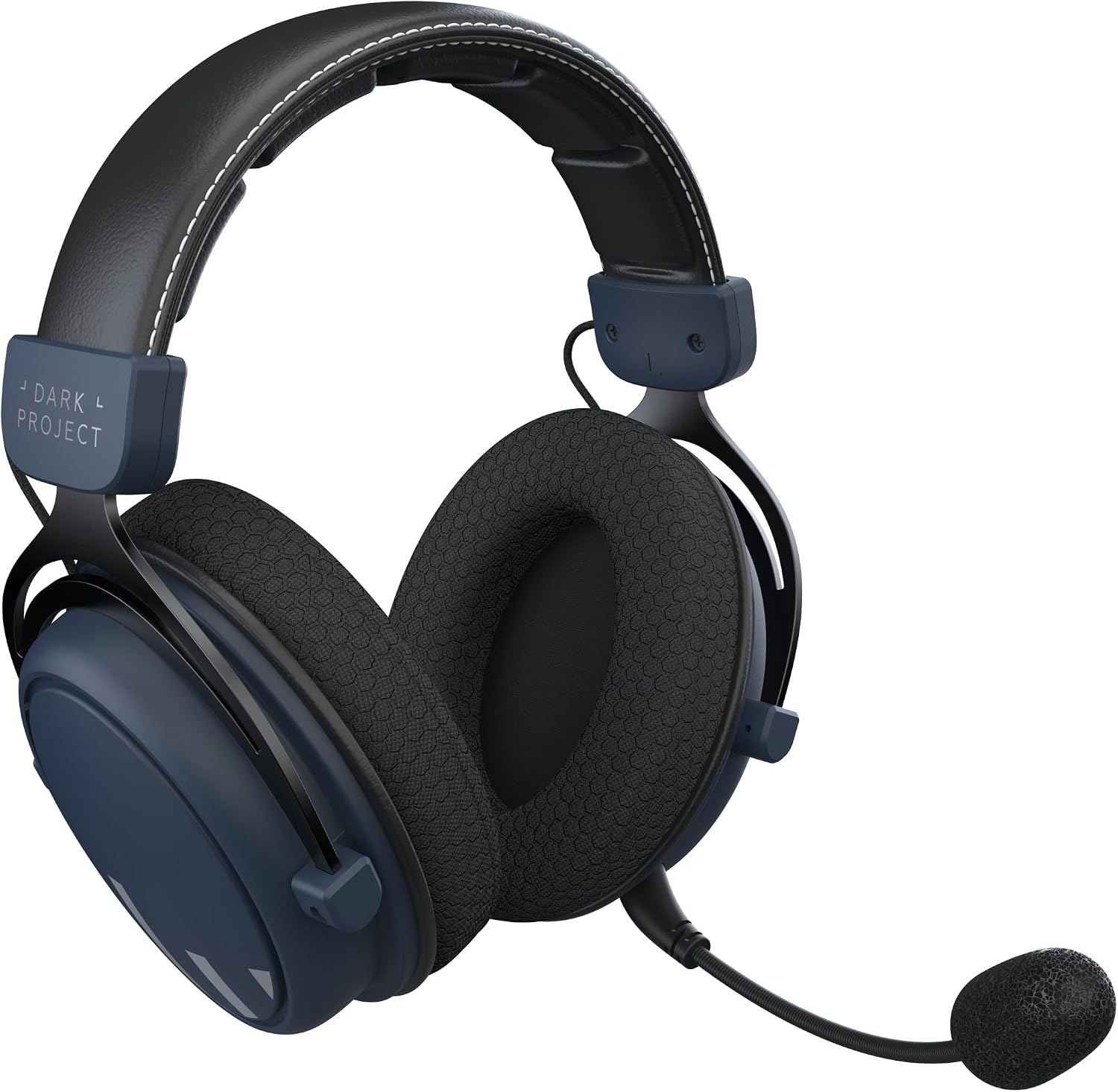 Dark Project HS4 Wireless Headset with detachable microphone attached