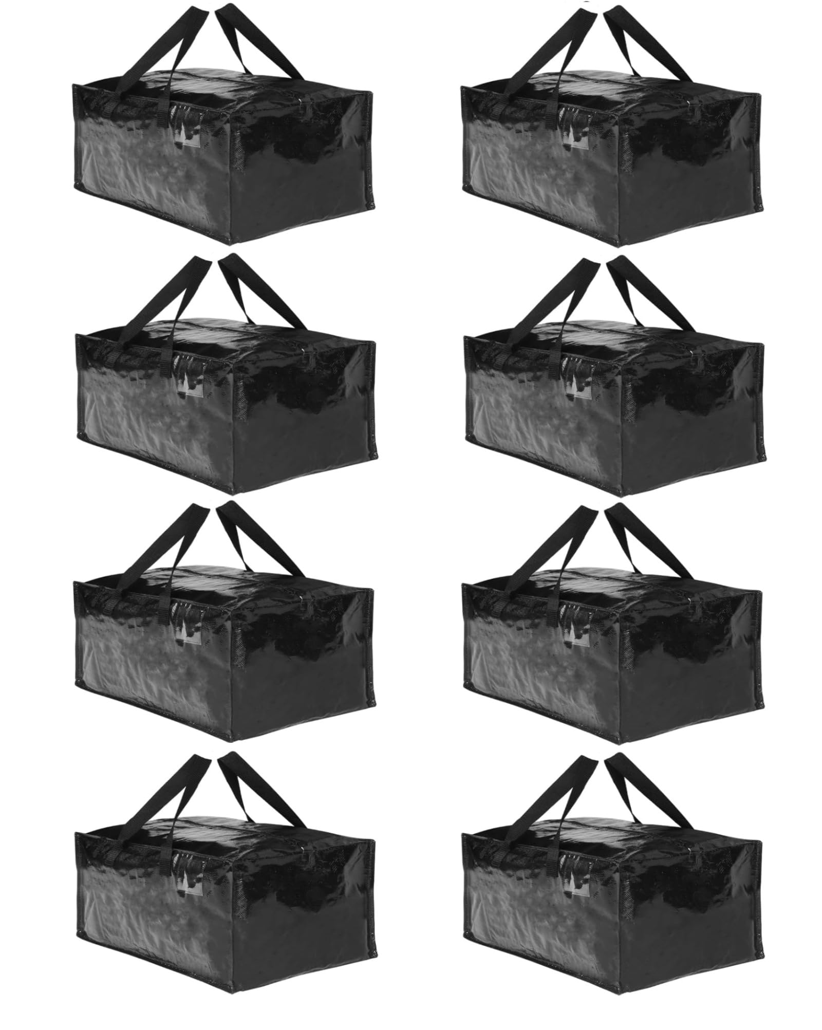 ZIZINET Moving Bags Extra Large Strong,90L Big Bags with Backpack Straps, Handles, Zippers and Tag Pocket, for Moving, Travelling, Camping, Gardening Tools, Holiday Decorations Storage, 8PCS