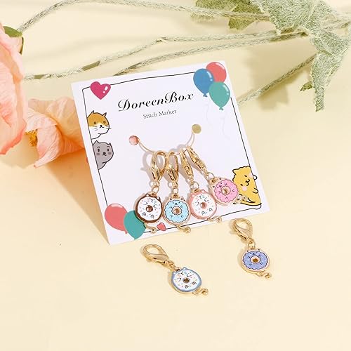 Miniatura 8 de 6 marcadores de punto de gato para tejer y tejer a ganchillo, esmaltado, lindo animal de puntada de ganchillo marcador de ganchillo para gato,