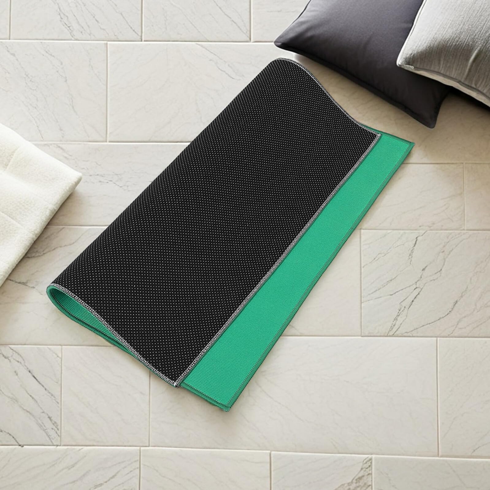Mikikit Grand Tapis de Jeu Carte 100x100 pour Mahjong, Tapis de Mahjongg Vert en Tissu, Antidérapant, Surface Lisse pour Soirées et Jeux en Famille