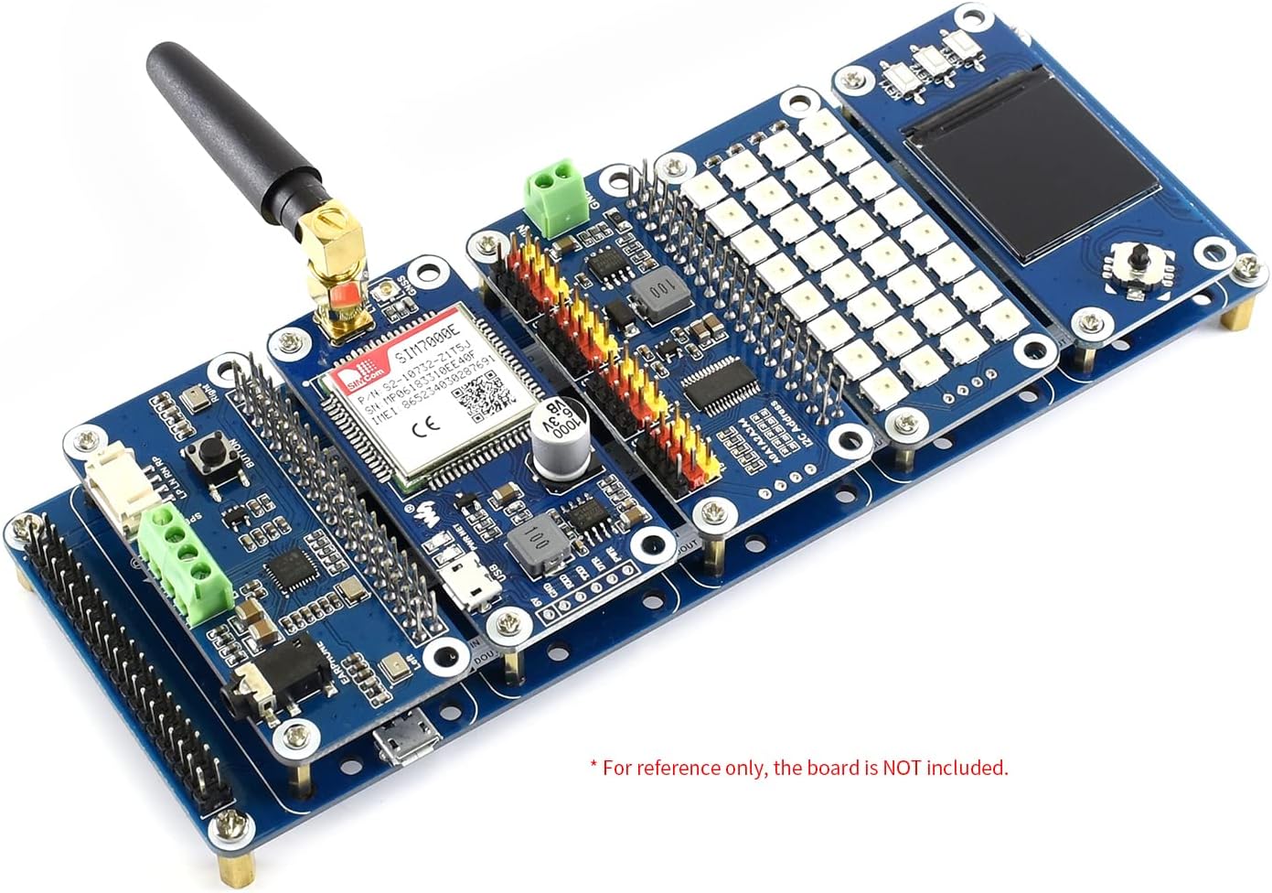 Waveshare Stack HAT for Raspberry Pi I/O Expansion Kit Stacks 5 Hats Directly Pluggable