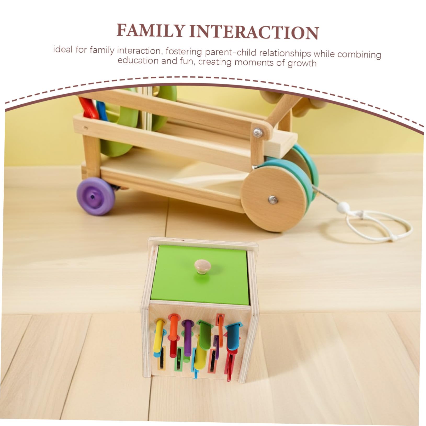 UKCOCO Montessori de Clasificación de de Madera Sólida para Años Juguete Educativo Visual y Cognitivo Colores y Geométricas para Desarrollo Temprano