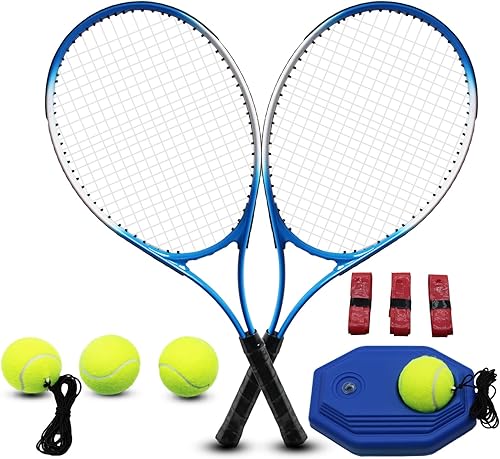 Miniatura 1 de Juego de raquetas de tenis para adultos, 2 jugadores para adultos, juego de raquetas de tenis recreativas para principiantes y profesionales con 4
