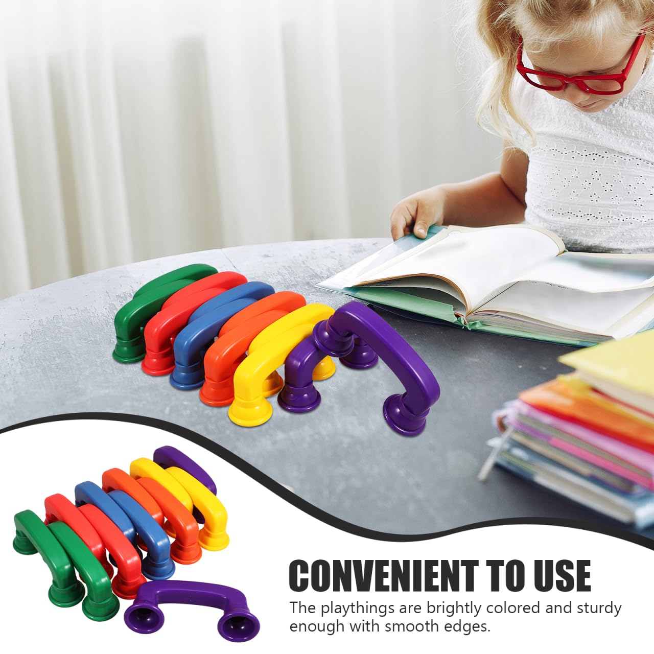 VILLCASE Set di 12 telefoni sussurratori per bambini, tubi di lettura educativi in ABS, strumento di apprendimento della parola e logopedia per scuola, asilo e casa, 6 colori