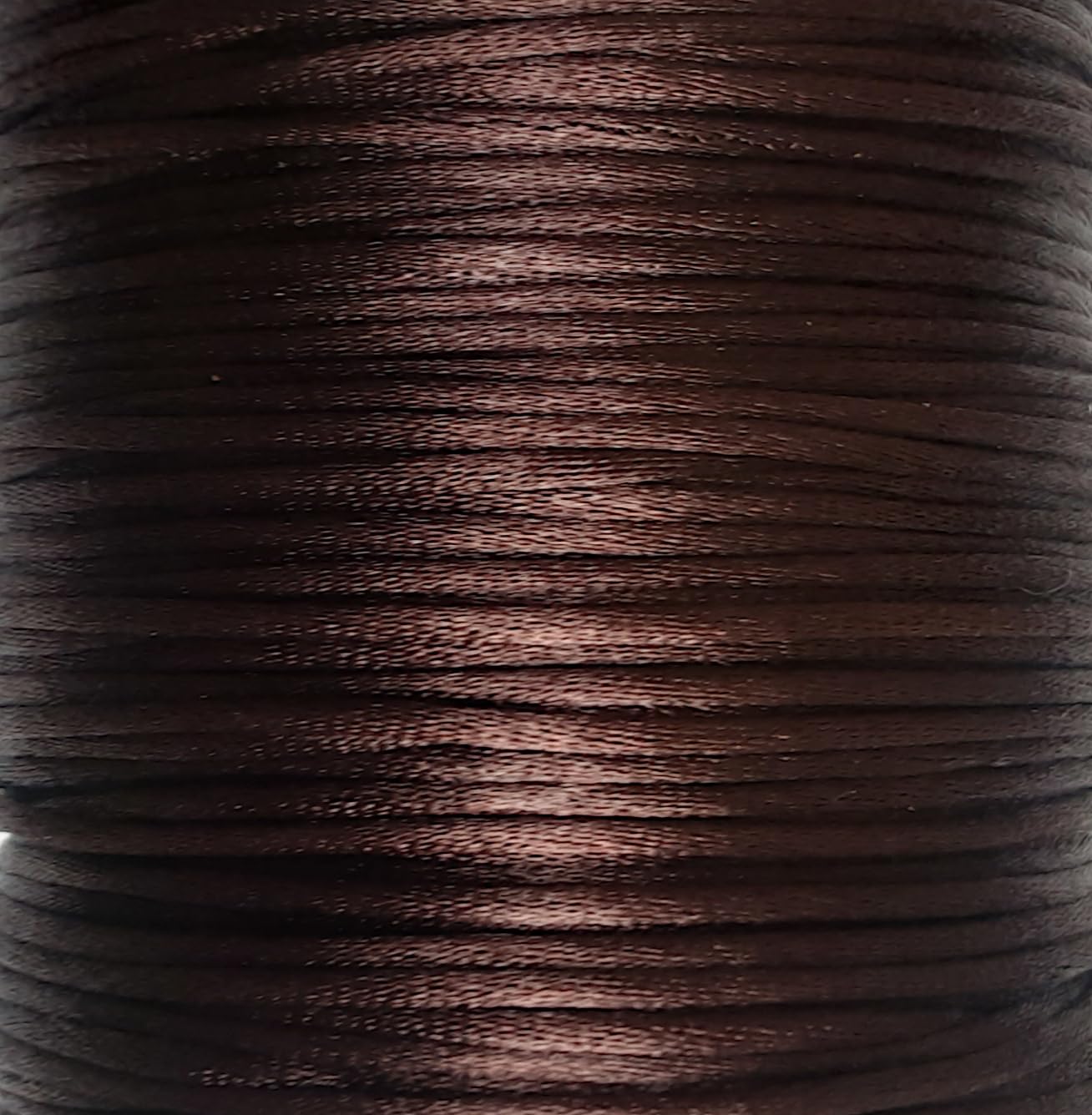Mart-Mon Dark Brown Satin Cord 1Mm Rattail Knotting Thread 5M Sewing Craft Bracelet Making Decorating Jewellery (Dark Brown)