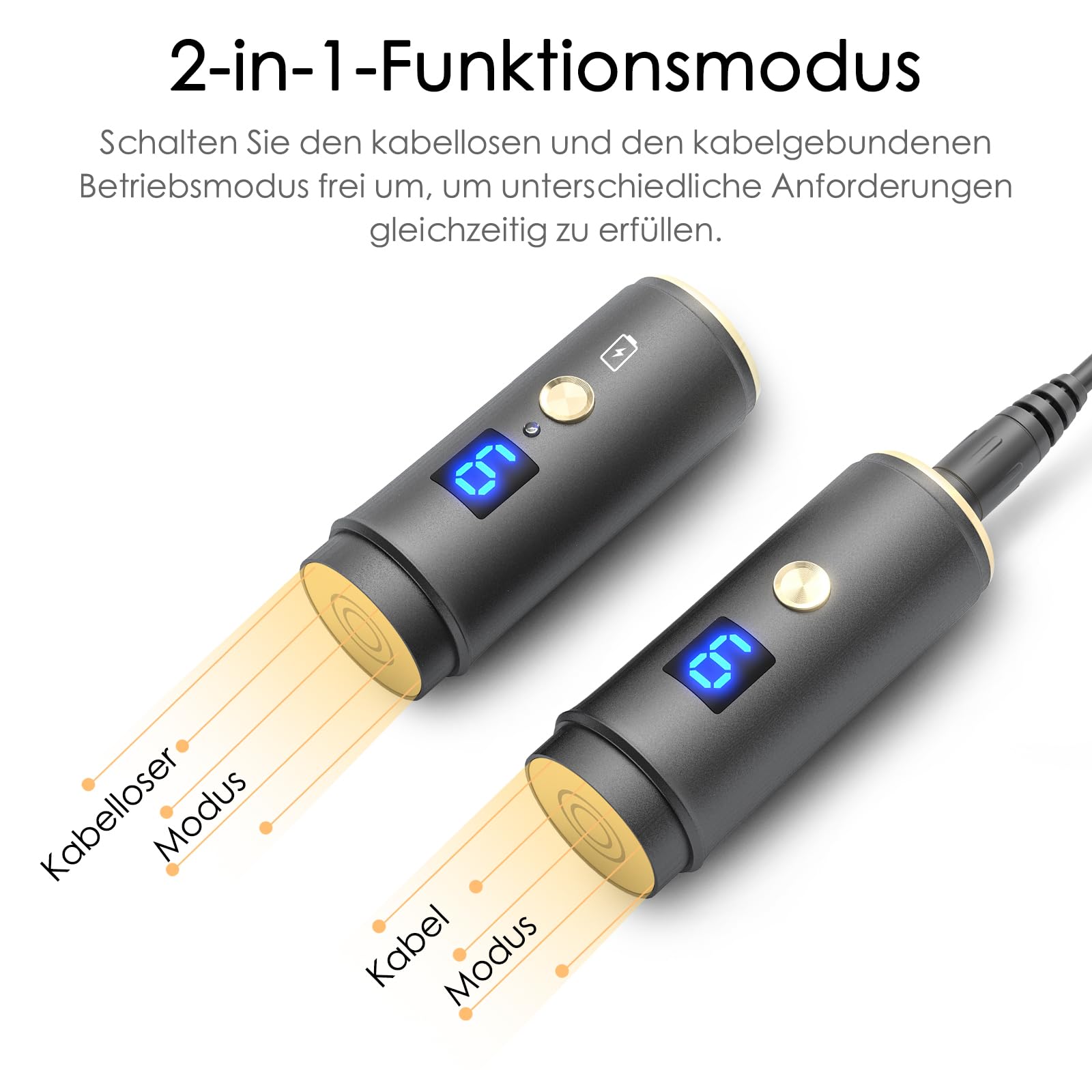 Dr. pen Ultima A8S Microneedling Pen – Innovatives Zwei-Ersatzkopf-Design | Originalprodukt, kabelgebundener Modus für langanhaltende Nutzung & drahtloser Modus ideal für Ausflüge/Reisen, 7 Cartridges
