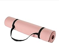 Amazon Basics 1/4 Inch Thick Non-Slip TPE Yoga Mat with Carrying Strap - Rose, Comfort for Pilates & Fitness