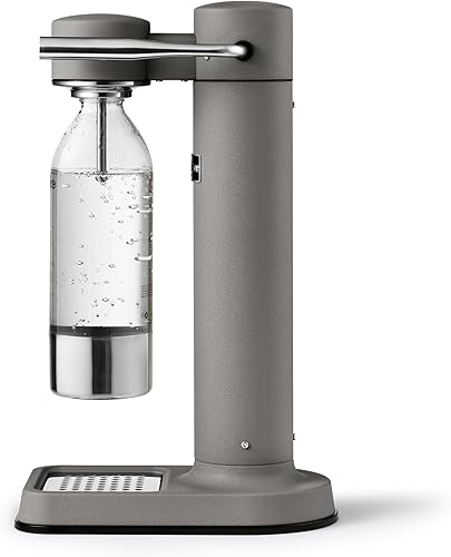 Miniatura 2 de Aarke Carbonator lll, Máquina de agua con gas y carbonatación, acero inoxidable con botella reutilizable PET sin BPA, volumen 1L34 fl oz (gris mate)