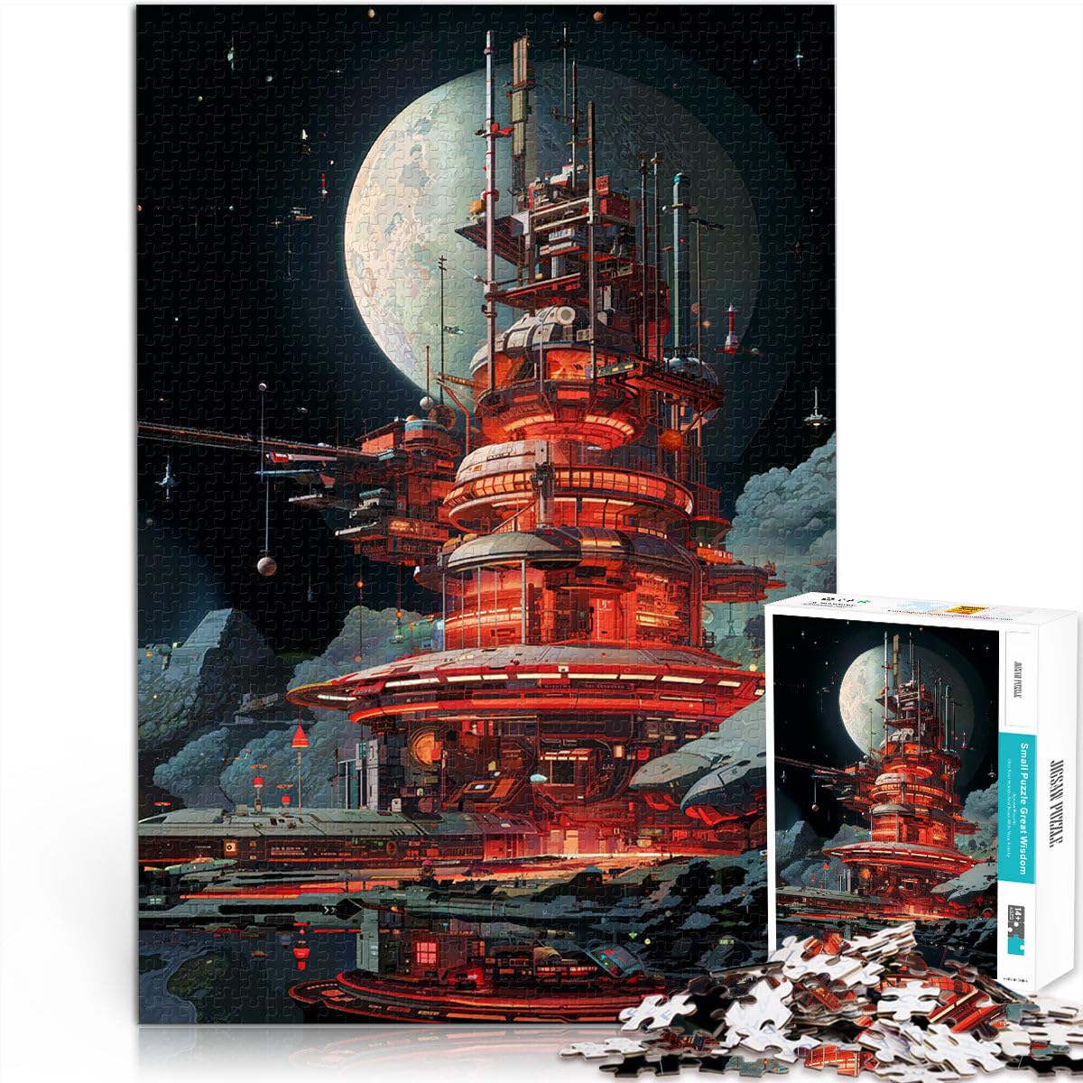 teenagers 1000 Pieces Puzzle retrofuturism Lernspiel-Herausforderungsspielzeug Tolles Geschenk für Spiele52x38cm — image 1