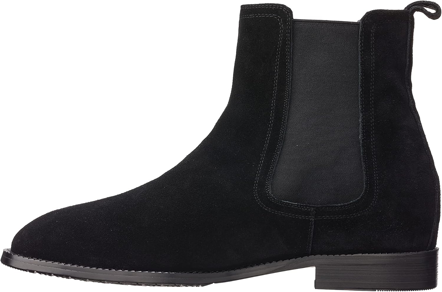 CALTO Men's Invisible Height Increasing Elevator Shoes - Black Suede Leather Slip-on Chelsea Boots - 2.9 Inches Taller - K33090 - Size 9 D(M) US - Image 3