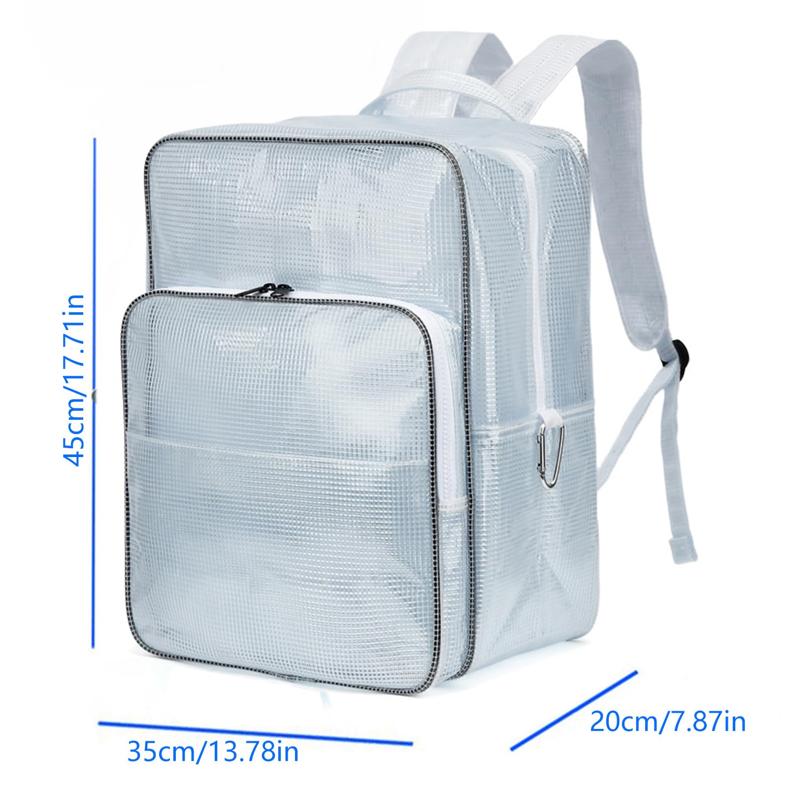 Mochila de herramientas electrostática de 18 pulgadas para técnicos, de grado industrial, caja de herramientas transparente