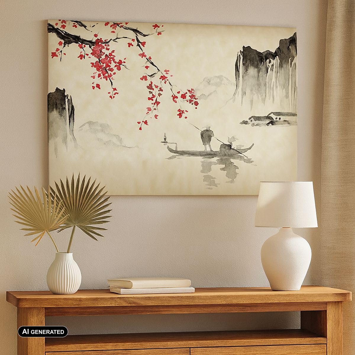 Quadri Moderni su Tela 120x80 cm Stampe da Parete Paesaggi Persone - 5020 | Fiore Ciliegie Giappone Quadro Decorativo XXL 1 pezzo Soggiorno Camera da Letto Arte da Parete Decorazione da Parete ARTTOR