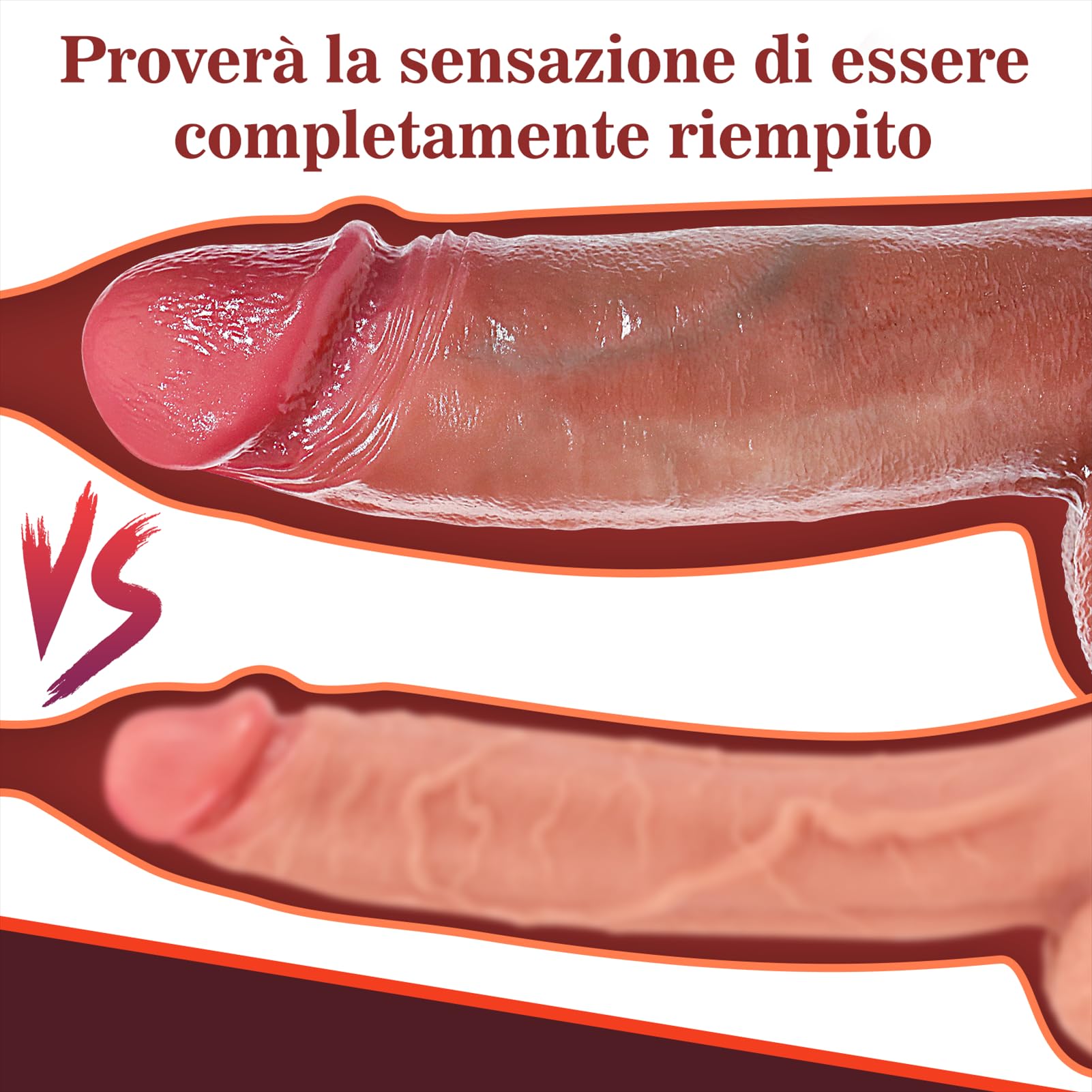 Dildo grandi realistico in silicone sex toys per donne uomini coppie - Dildos anal plug replica del pene, doppio Plug anale con vene e forte ventosa, Peni Giocattoli del sesso donna uomo gay