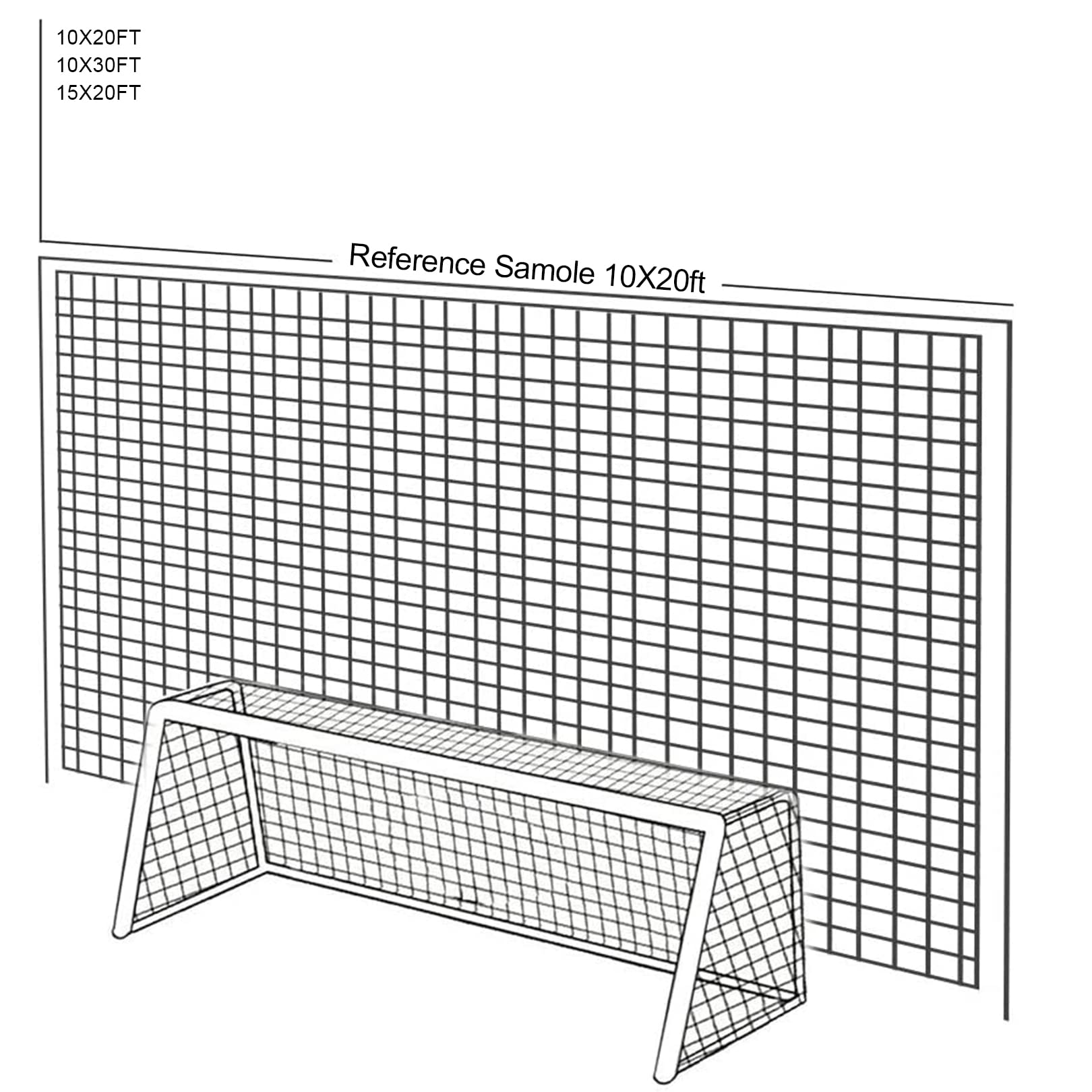 Aoneky Rete Para Palloni Calcio 3x3M/3x6M in HDPE 2,5mm, Maglia 10x10cm Fermo Palla Calcio Basket Pallavolo Giardino