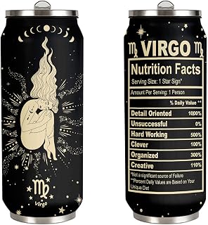 tatamonkey Virgo Constellation Tumbler Zodiac Mens Womens Stainless Steel Tumblers Astrology Fans Birthday Gifts Coffee Sublimation Mugs Car Cup - 17 OZ