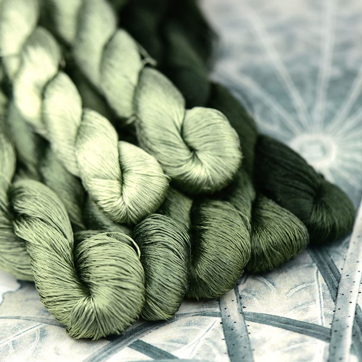 MINGGUXIUYI Natural 100% Silk Thread Handmade Embroidery Thread Floss 770 Metres 7 Colors (15) - Image 3