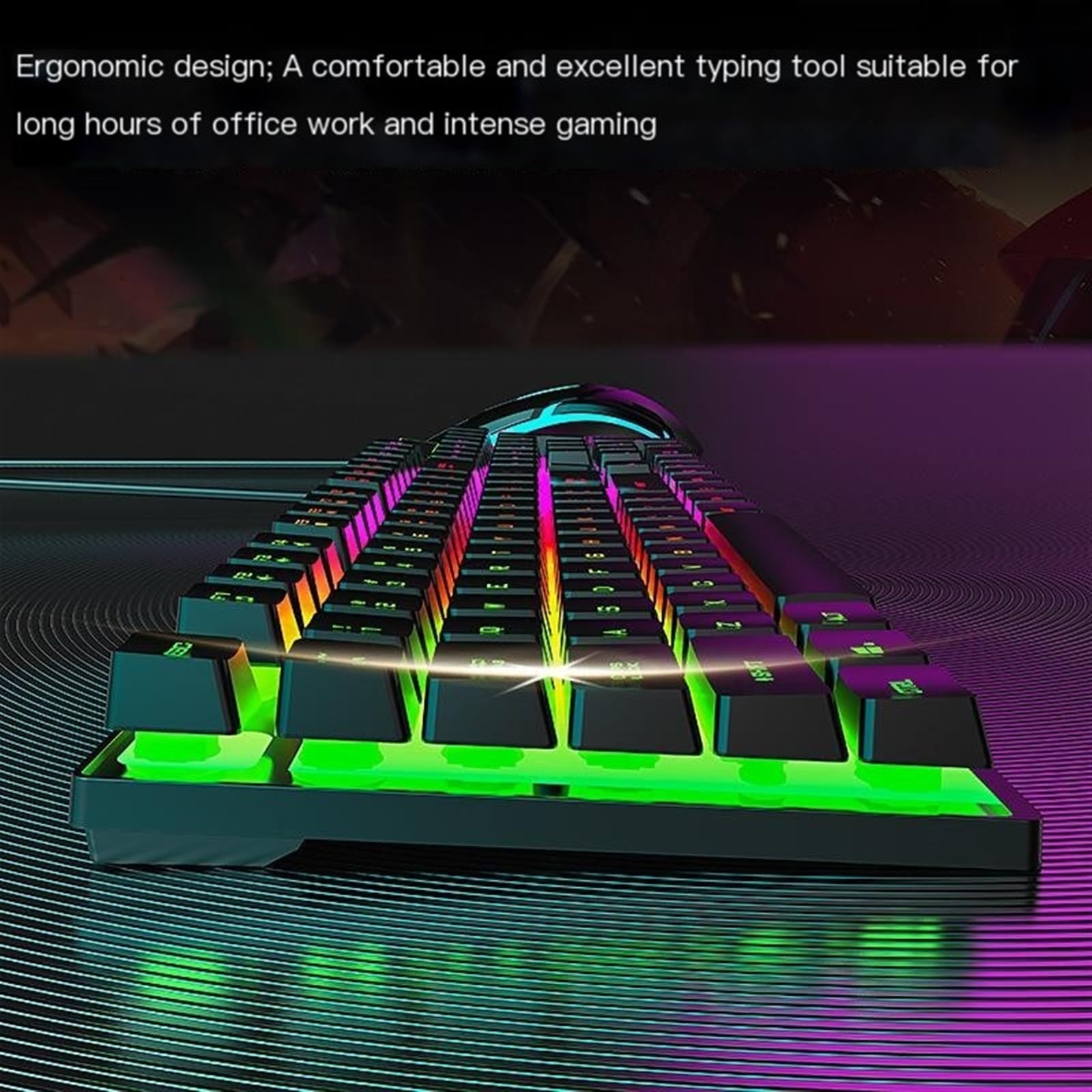 Wired Gaming keyboard and Mouse set Cool backlit mechanical keyboard set - for gaming office