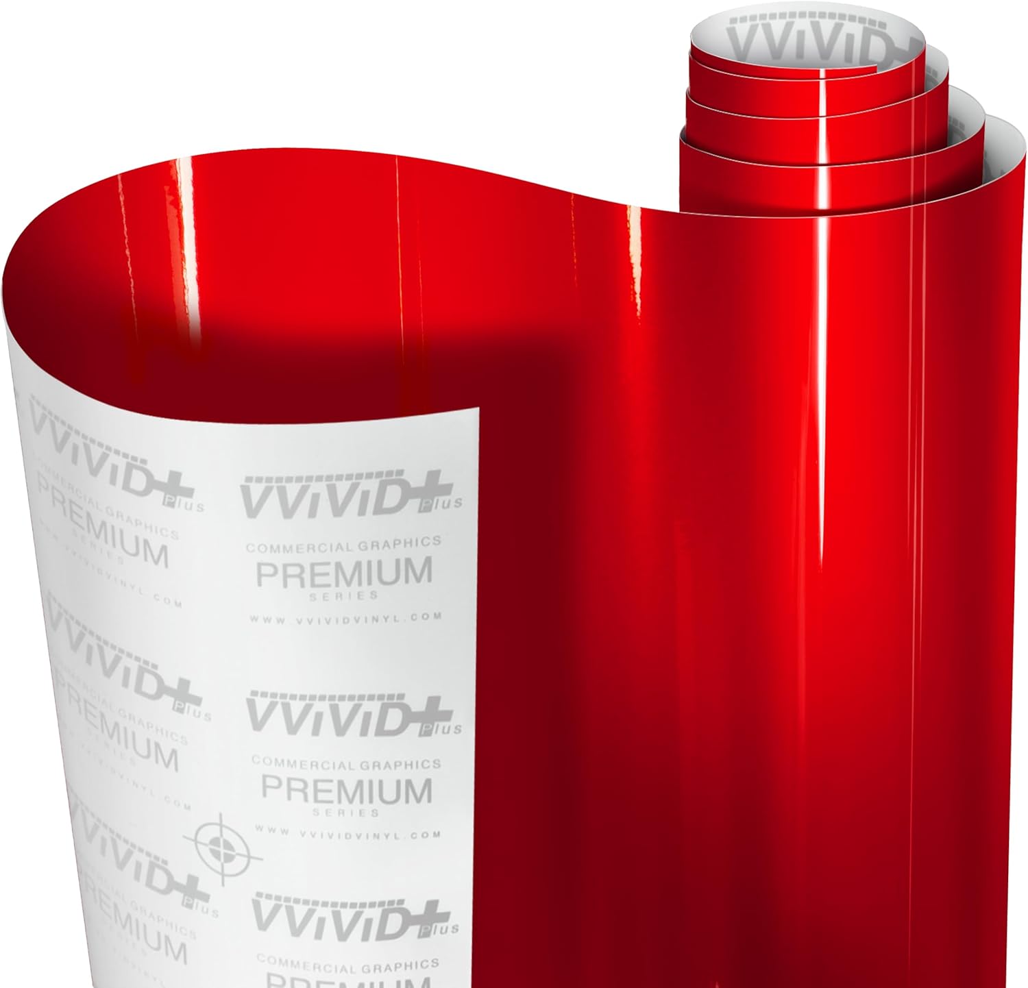 VViViD+ Gloss Liquid Metal Red Vinyl Car Wrap Film (50ft x 5ft)