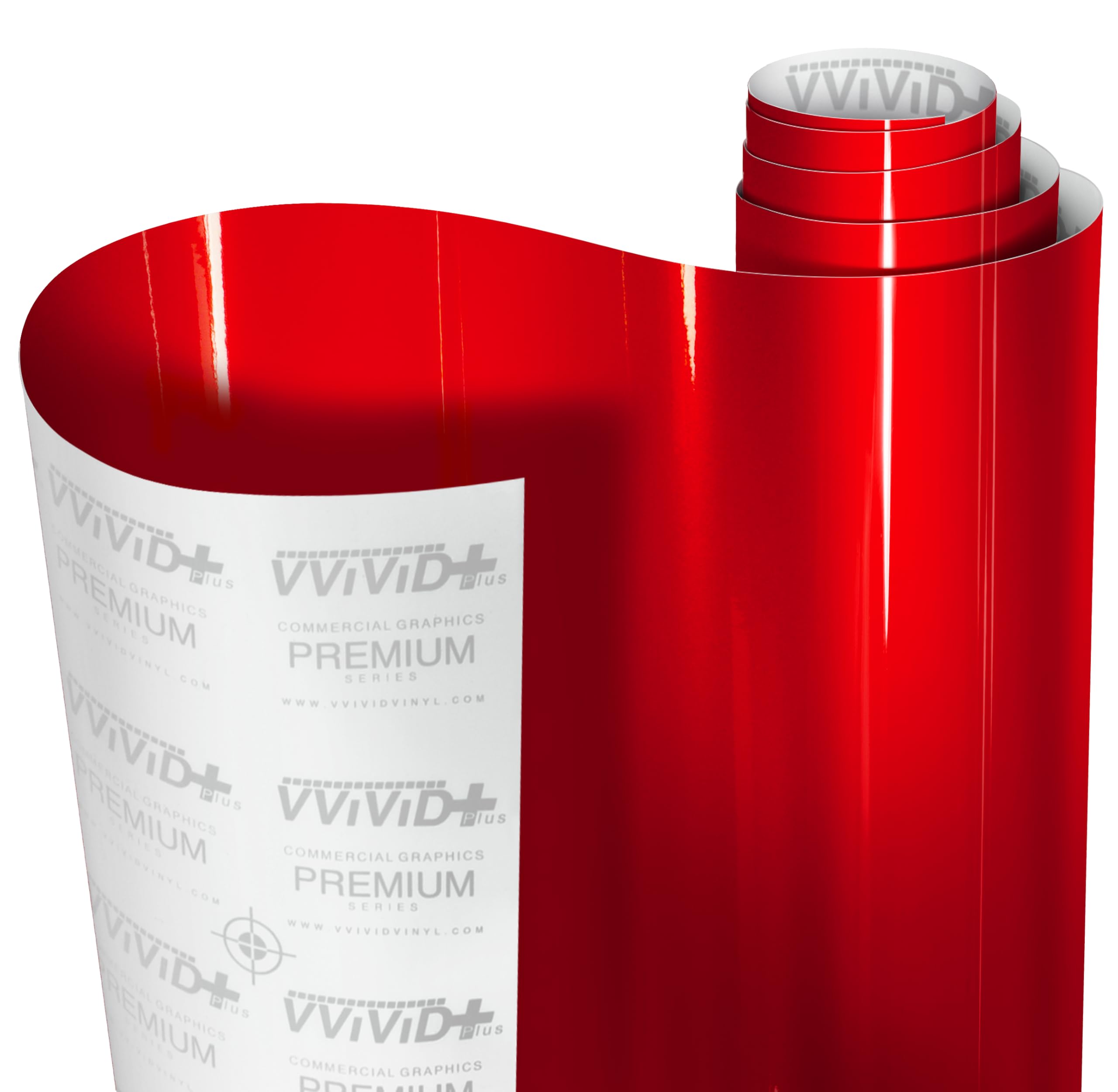 VViViD+ Gloss Liquid Metal Red Vinyl Car Wrap Film (1ft x 5ft)