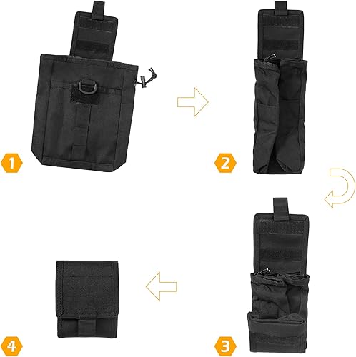 Vista 12 de TRIWONDER Bolsa de cigarrillos táctica Molle Pequeña Bolsa Militar Batería Cigarrillo Estuche EDC Utilidad Tarjetero Ranura Encendedor Mini Cigarro