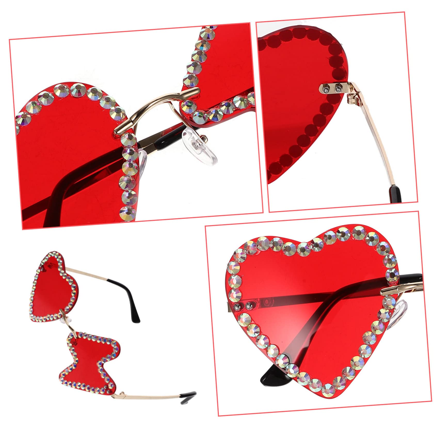 VALICLUD Gafas De Sol De Hip Hop Vestir Accesorios Gafas Para Niños Gafas De Sol De Fiesta La Piscina Adornos De Fiesta Espejuelos Para Gafas De Corazón Ordenador Personal