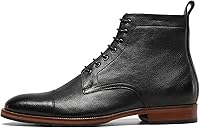 Vista 2 de Dockorio Botas chukka casuales para hombre, botas de vestir de cuero para hombre