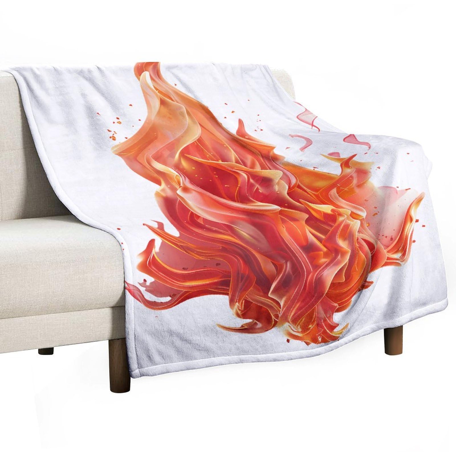 MHYRAC Flannel Blanket, Flame Throw Blanket for Couch Sofa Bed Office, Soft And Comfortable Without Pilling
