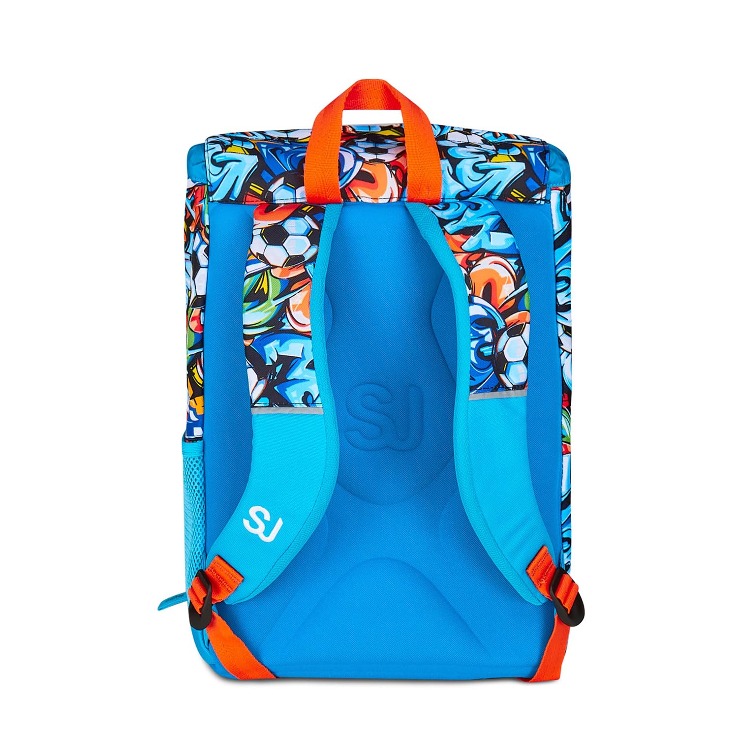 SJ GANG STYLE JAM GANG Zaino Scuola Estensibile Big, Blu, Zaino con Divisorio Interno, Tasca Superiore con Patch Riposizionabili, Tasca per Borraccia, 24 L, Zaino Scuola Elementare, Zaino Bambino
