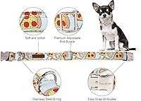 Vista 139 de Unique Style Paws - Collar rosa con hebilla de metal, duradero y lindo para perros pequeños a grandes