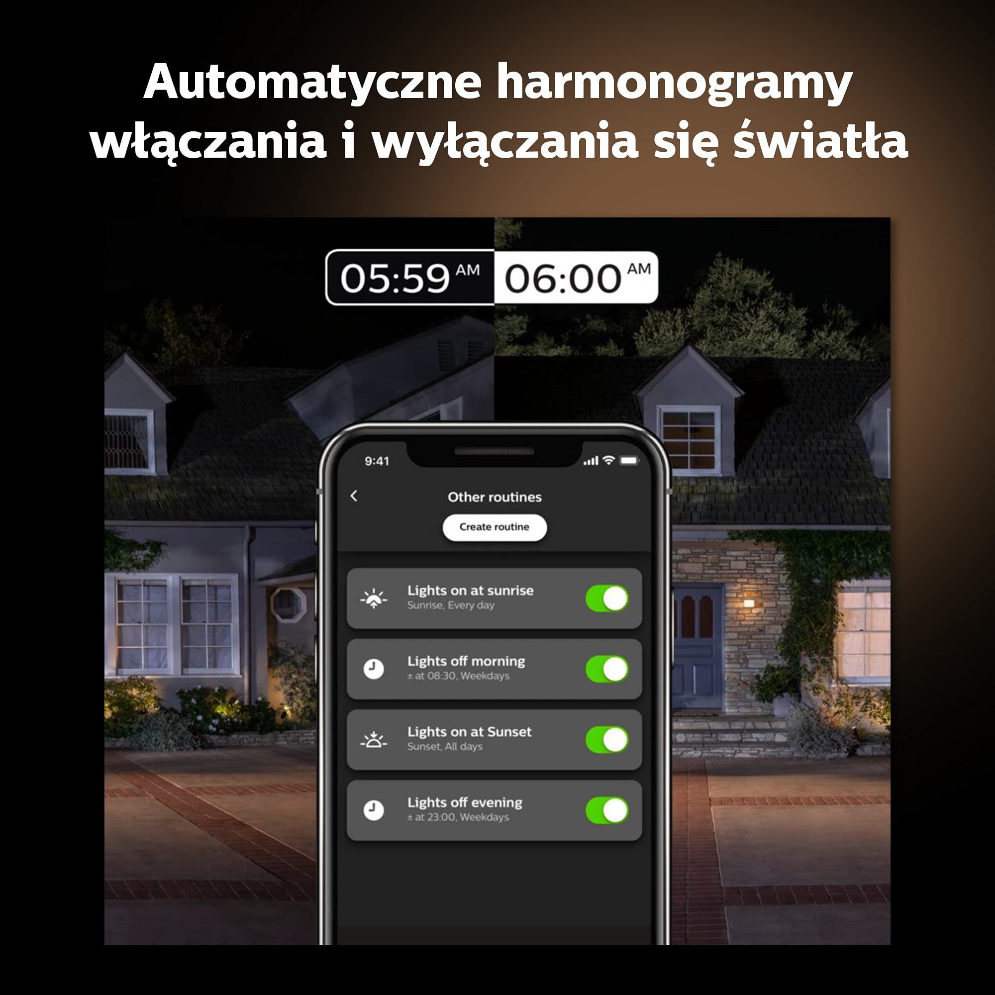 Philips Hue Nyro White and color ambiance Zewnętrzna lampa ścienna LED, kinkiet, 16 mln kolorów, możliwość przyciemniania, sterowanie aplikacją