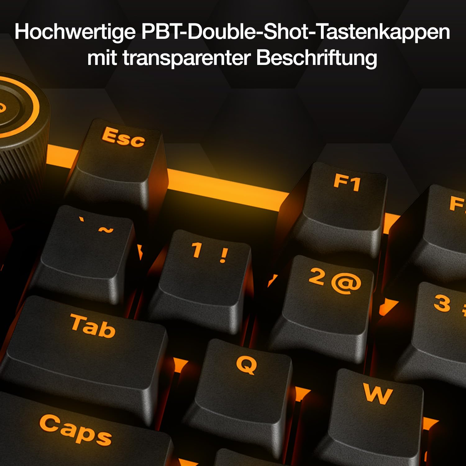 be quiet! Light Mount Silent Linear DE ISO Tastatur, mechanische Switches, Hot-Swap, PBT-Double-Shot-Tastenkappen