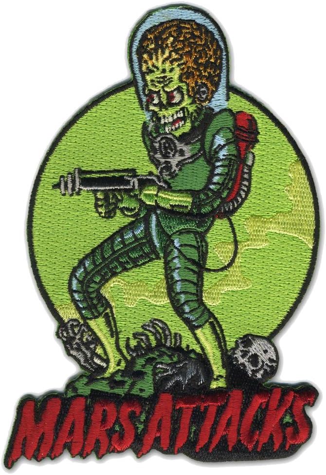 Mars Attacks Death Trooper Alien Patch Embroidered Iron On Applique