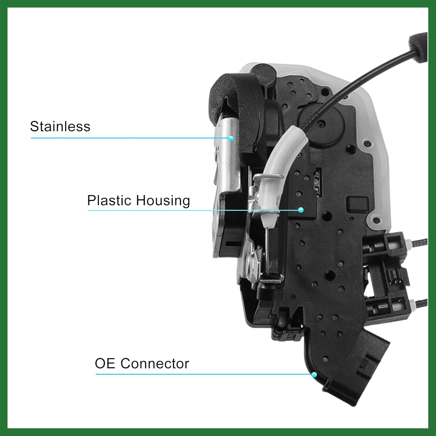 Motoforti Front Right Side Door Latch Lock Actuator Motor with Cable for Nissan Sentra 2007-2012 No.80500ET200 Long-lasting
