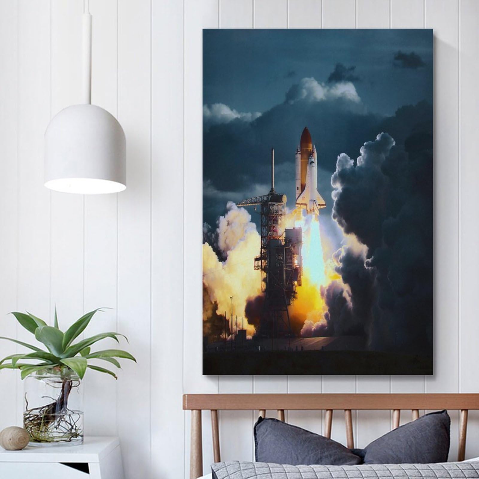 Amazon｜ロケット発射HDポスター ポスター装飾絵画キャンバス壁アート